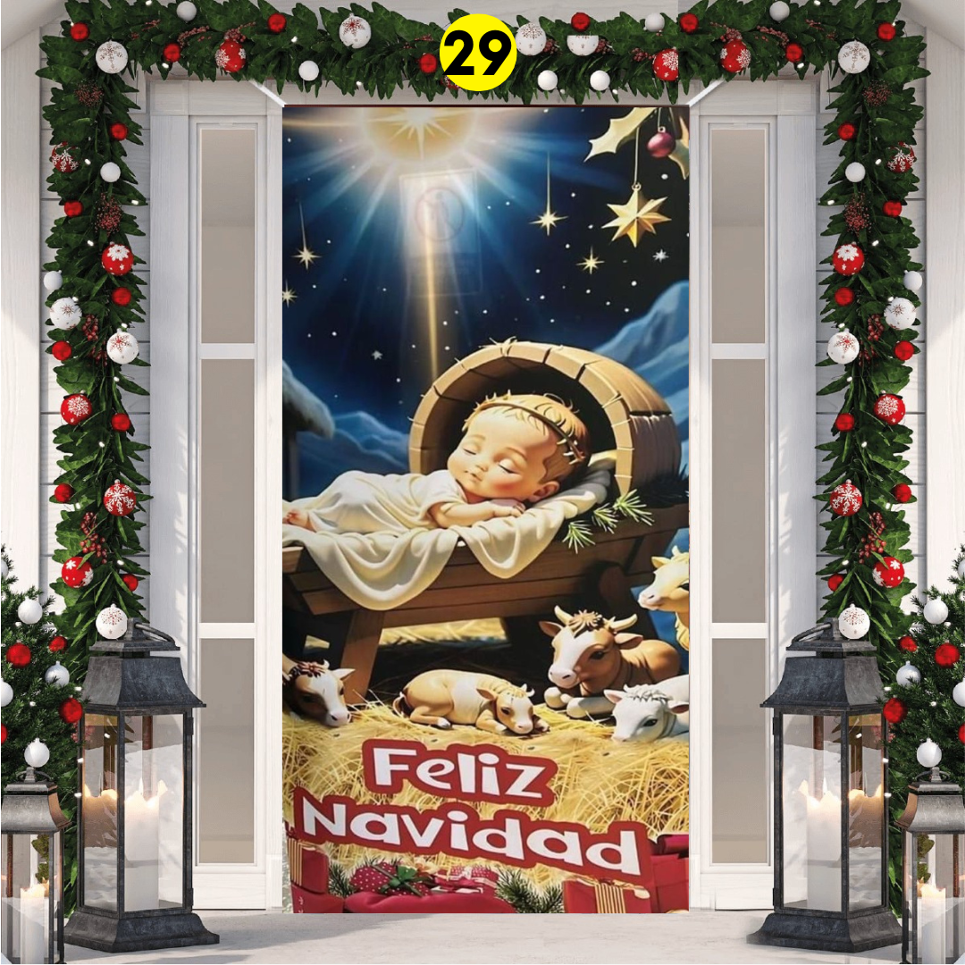 FUNDA PARA PUERTA NAVIDEÑA 💎