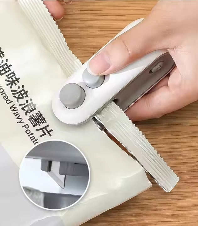 Mini sellador de bolsas 2 en 1