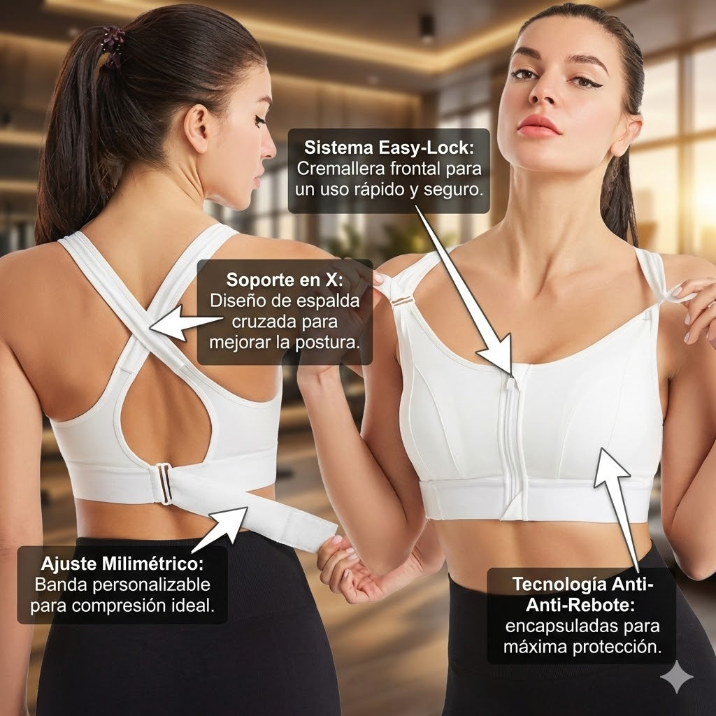 Brasier Deportivo Pro-Soporte 3 en 1 (Anti-Rebote y Postura)