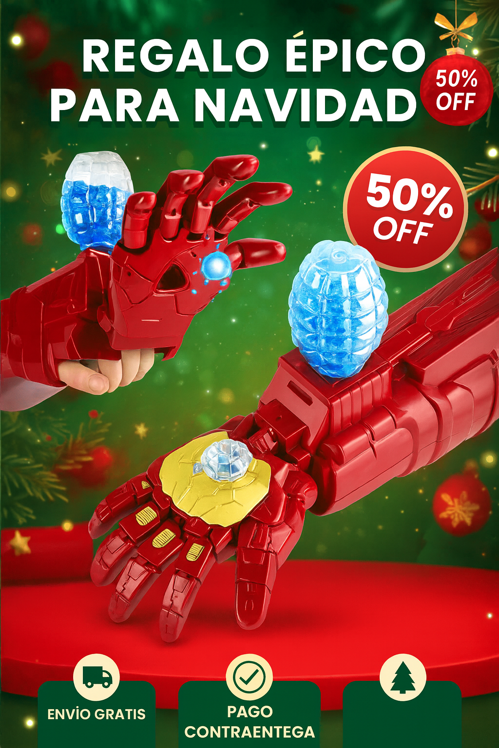 Guante De Iron Man Lanzador Hidrogel Premium