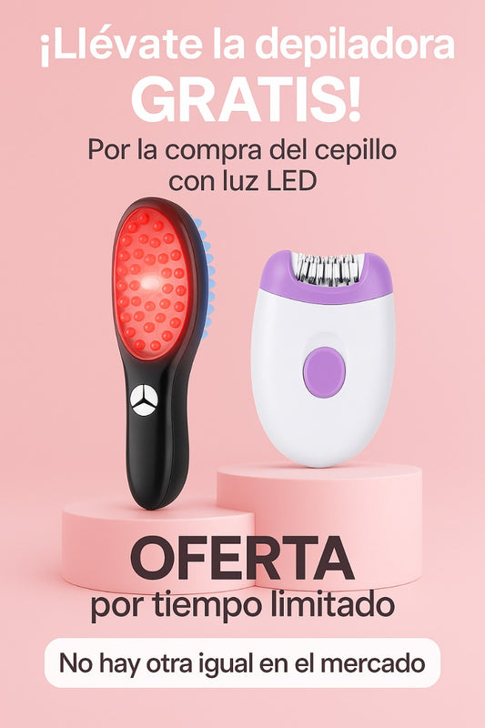 Cepillo Masajeador Capilar y Depiladora GRATIS