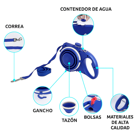 Correa para perro 6 en 1